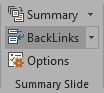 Backlinks menu